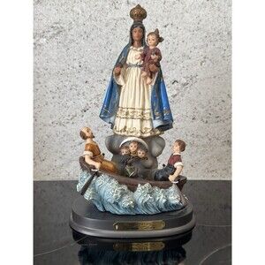 Virgen de la Caridad del Cobre Statue Our Lady of Charity w/ Child Jesus Figure